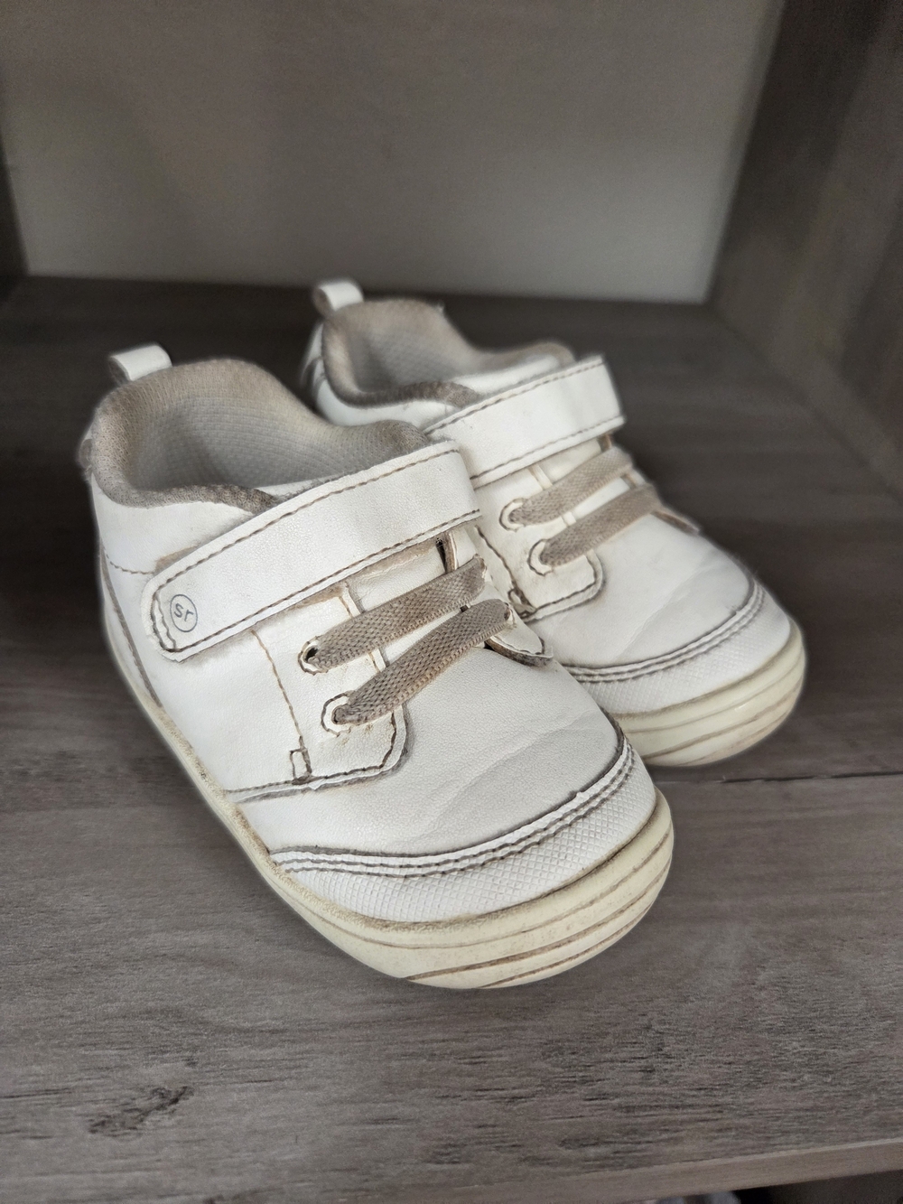 White Toddler Casual Lace & Hook-and-Loop Sneakers